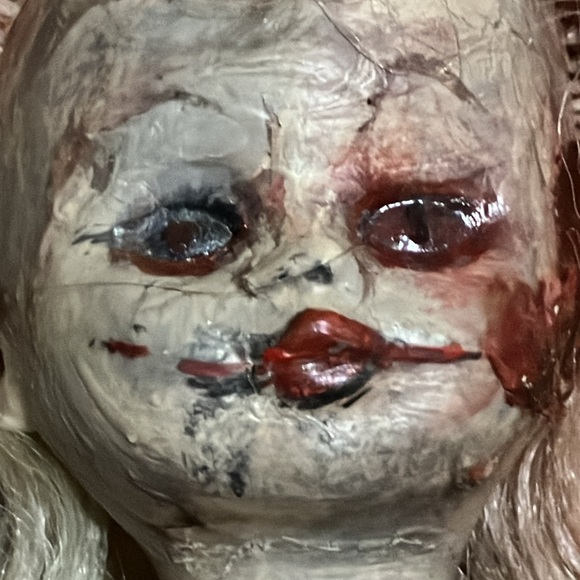 Scary Creepy Hand Painted Doll - Picture 3 of 9